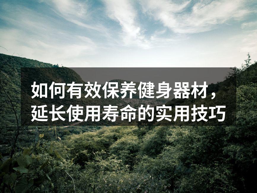如何有效保养健身器材，延长使用寿命的实用技巧