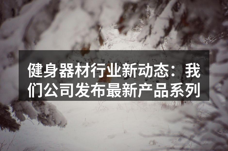 健身器材行业新动态：我们公司发布最新产品系列